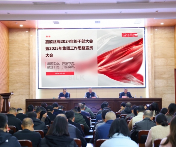 J9集团丝绸召开年终干部大会暨 2025 年工作思路宣贯大会